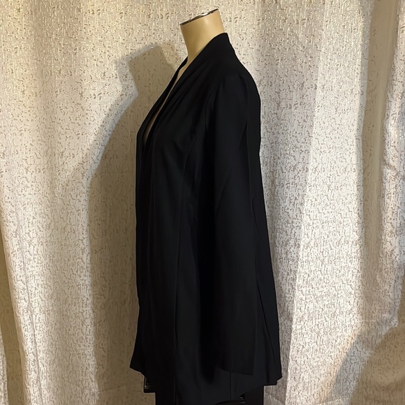 Eileen Fisher, black open front, Shaw jacket. - Picture 4 of 5